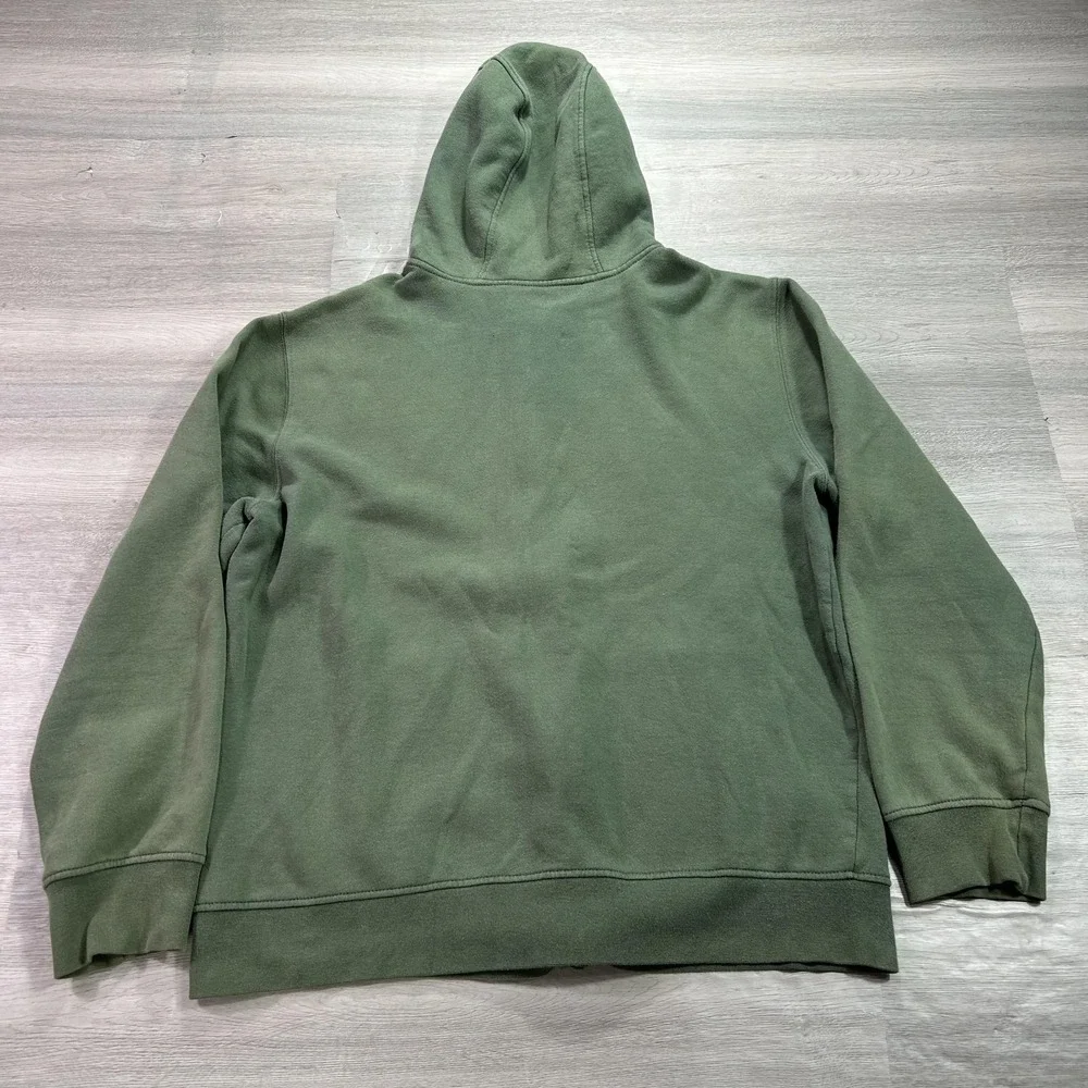 Burton Hoodie Mens Small Green Full Zip Kangaroo Pocket‎ Snowboard Sweatshirt